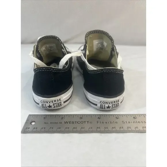 Converse All Star Chuck Taylor Youth US 1 / UK 13.5 Black Low‑Top Sneakers Shoes - Picture 7 of 16